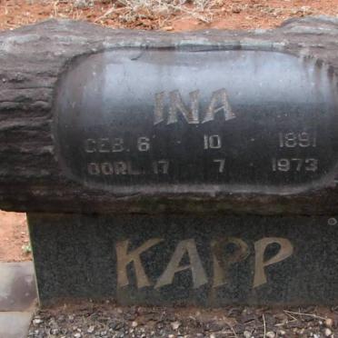 KAPP Ina 1891-1973