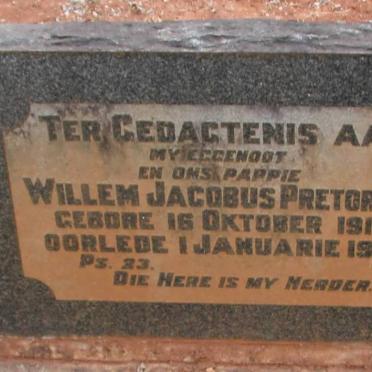 PRETORIUS Willem Jacobus 1913-1951