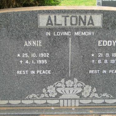 ALTONA Eddy 1890-1970 &amp; Annie 1902-1995