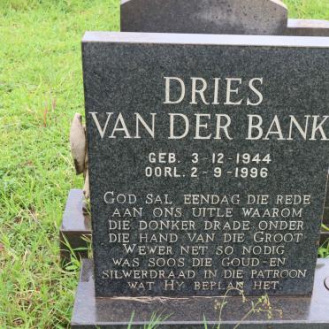 BANK Dries, van der 1944-1996