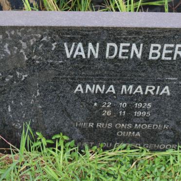 BERG Anna Maria, van den 1925-1995