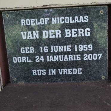 BERG Roelof Nicolaas, van der 1959-2007
