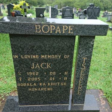 BOPAPE Jack 1962-2005
