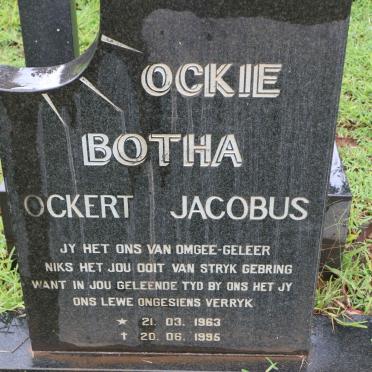 BOTHA Ockert Jacobus 1963-1995
