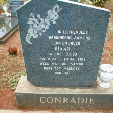 CONRADIE Riaan 1963-1993