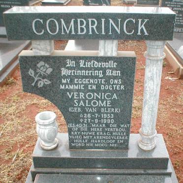 COMBRINCK Veronica Salome geb. VAN BLERK 1953-1990