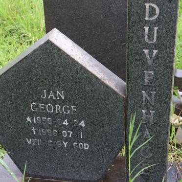 DUVENAGE Jan George 1959-1996