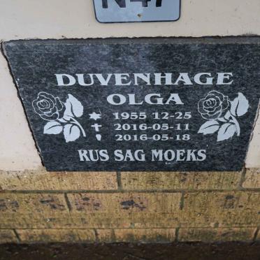 DUVENHAGE Olga 1955-2016