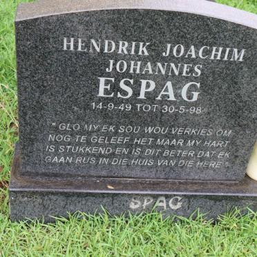ESPAG Hendrik Joachim Johannes 1949-1998