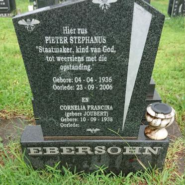 EBERSOHN Pieter Stephanus 1936-2006 &amp; Cornelia Francina JOUBERT 1938-
