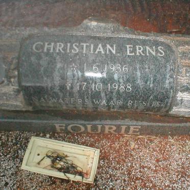 FOURIE Christian Erns 1936-1988