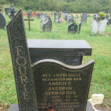 FOURIE Andries Jacobus Gerhardus 1931-2009