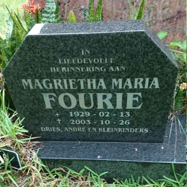 FOURIE Magrietha Maria 1929-2003