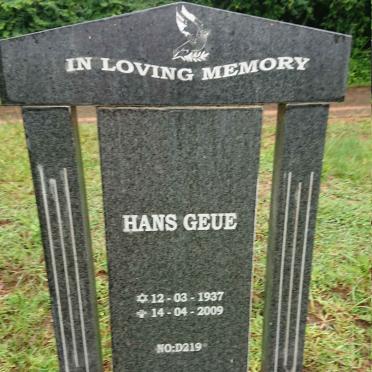 GEUE Hans 1937-2009