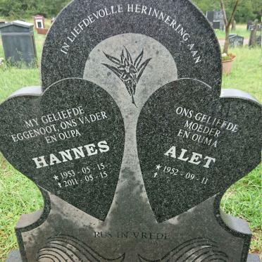 GOOSEN Hannes 1953-2011 &amp; Alet 1952-