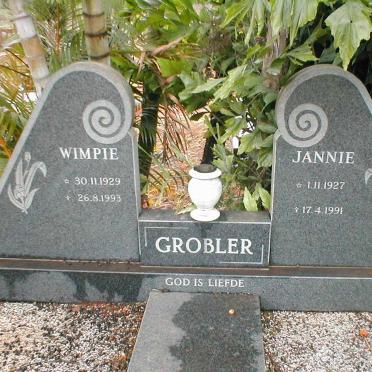 GROBLER Jannie 1927-1991 &amp; Wimpie 1929-1993