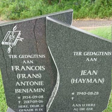 GELDENHUYS Francois Antonie Benjamin 1934-2017 &amp; Jean HAYMAN 1940-
