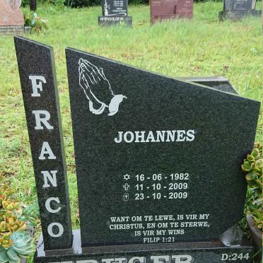 KRUGER Franco Johannes 1982-2009
