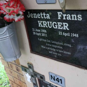 KRUGER Frans 1948- &amp; Jenetta 1956-2011