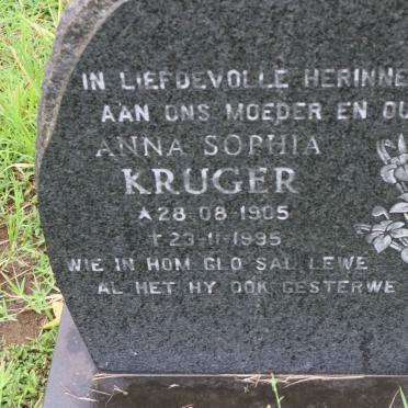 KRUGER Anna Sophia 1905-1995