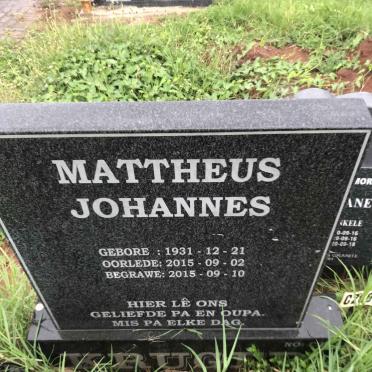 KRUGER Mattheus Johannes 1931-2002