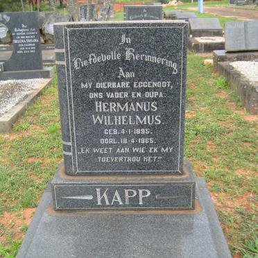 KAPP Hermanus Wilhelmus 1895-1965