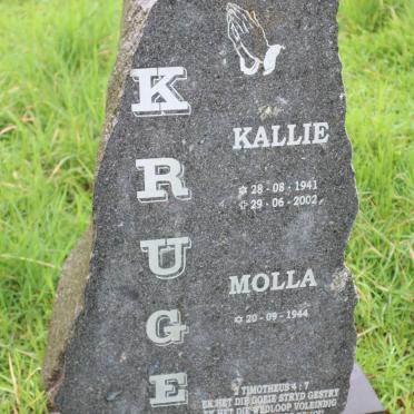 KRUGER Kallie 1941-2002 &amp; Molla 1944-