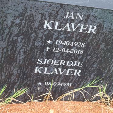 KLAVER Jan 1928-2018 &amp; Sjoerdje 1931-