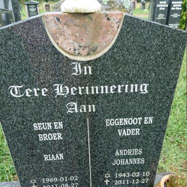 LUDICK Andries Johannes 1943-2011 :: LUDICK Riaan 1969-2011