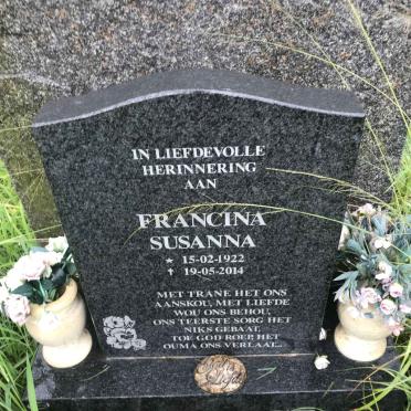 LANGE Francina Susanna, de 1922-2014