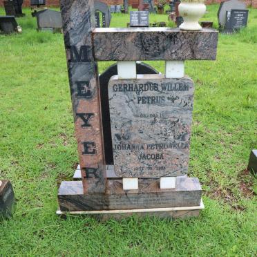 MEYER Gerhardus Willem Petrus 1933-2002 &amp; Johanna Petronella Jacoba 1938-200?