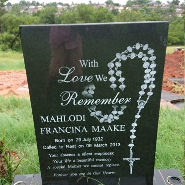MAHLODI Francina Maake 1932-2013