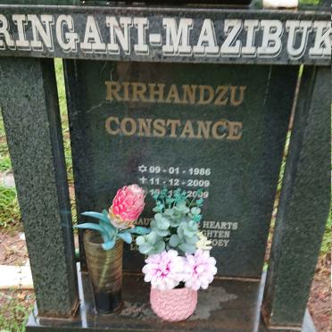 MAZIBUKU Rirhandzu Constance 1986-2009