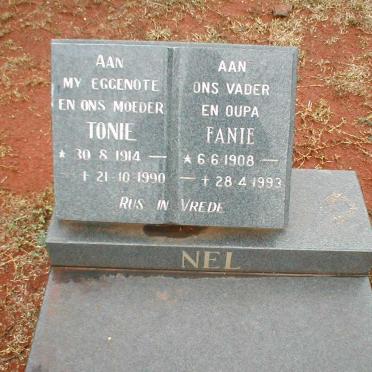 NEL Fanie 1908-1993 &amp; Tonie 1914-1990