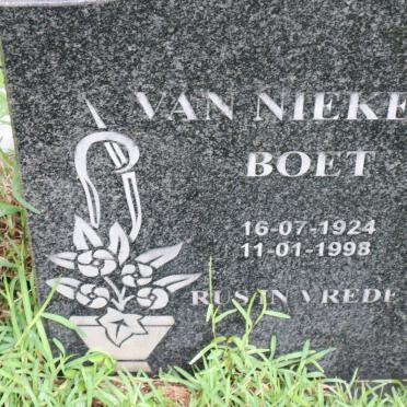 NIEKERK Boet, van 1924-1998