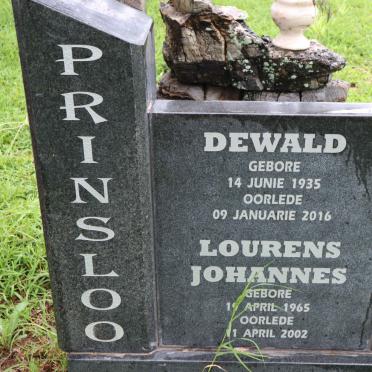 PRINSLOO Dewald 1935-2016 :: PRINSLOO Lourens Johannes 1965-2002