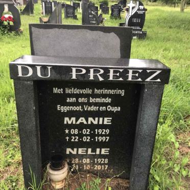 PREEZ Manie, du 1929-1997 &amp; Nelie 1928-2017
