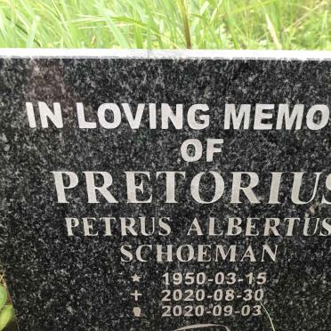 PRETORIUS Petrus Albertus Schoeman 1950-2020