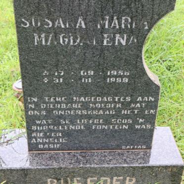 RHEEDER Susara Maria Magdalena 1958-1998