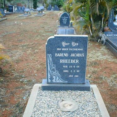 RHEEDER Barend Jacobus 1954-1992