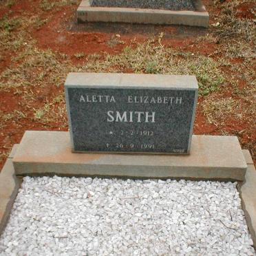 SMITH Aletta Elizabeth 1912-1991