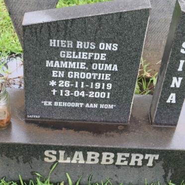 SLABBERT Sina 1919-2001