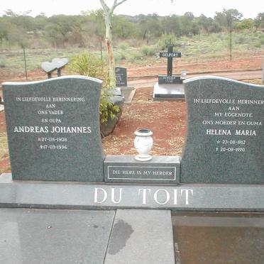 TOIT Andreas Johannes, du 1908-1996 &amp; Helena Maria 1912-1990