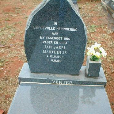 VENTER Jan Sarel Marthinus 1925-1991