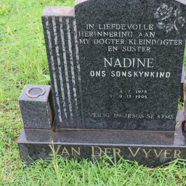 VYVER Nadine, van der 1978-1995