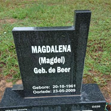 VENTER Magdalena nee DE BEER 1961-2009