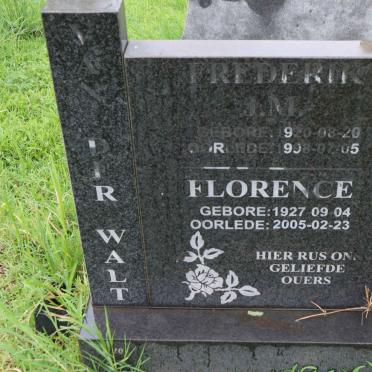 WALT Frederik J.M., van der 1920-1998 &amp; Florence 1927-2005