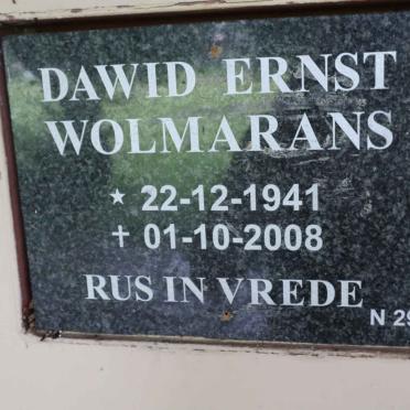 WOLMARANS Dawid Ernst 1941-2008