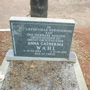 WAHL Anna Catherina 1904-1990