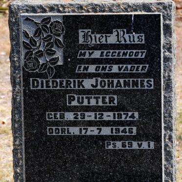 PUTTER Diederik Johannes 1874-1946